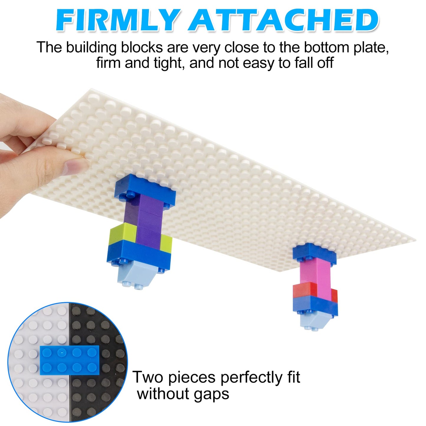 Borola Classic Baseplates Building Brick -10 ''X 5'' ,Compatible With Most Major Brand Building Bricks, Used For Substrates For
