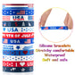 hexiaoxiao 36pcs 4th of July Rubber Bracelets Silicone Wristbands for independence day decorations Supplies fourth of july Party