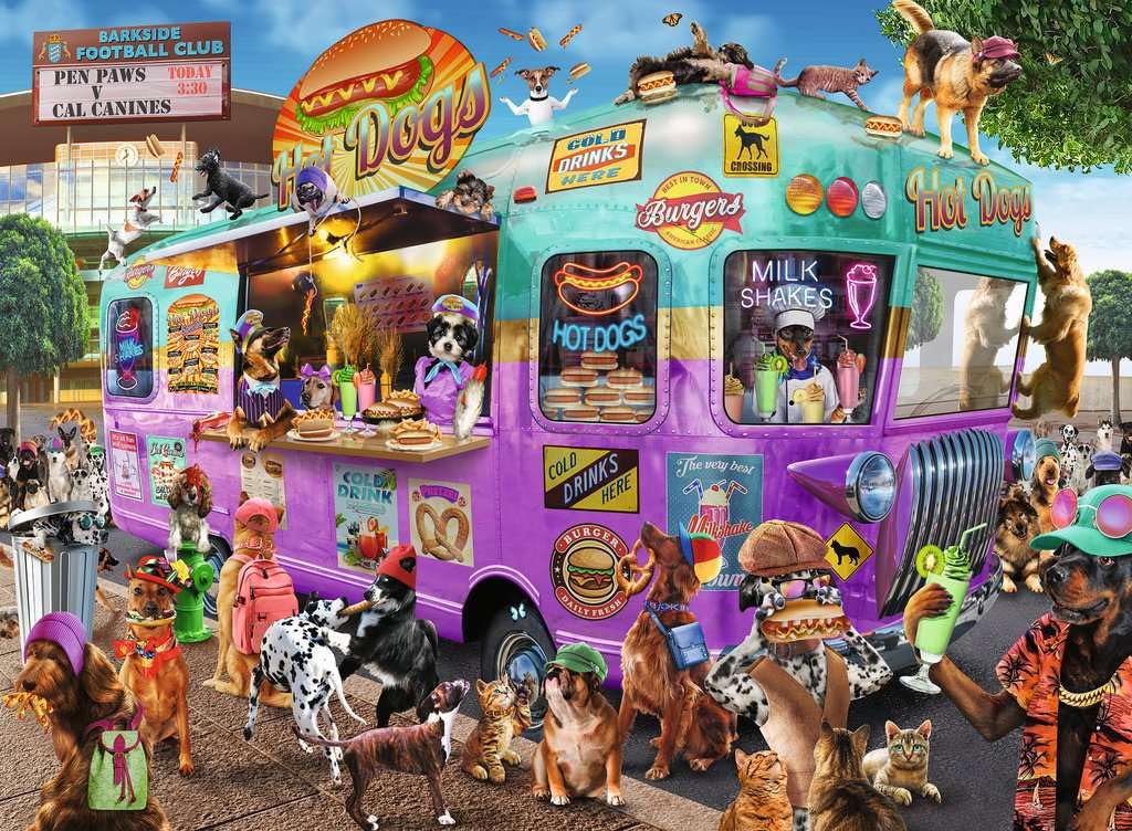 Ravensburger Hot Diggity Dogs 300 Xxl Piece Jigsaw Puzzle For Kids - Every Piece Is Unique, Pieces Fit Together Perfectly