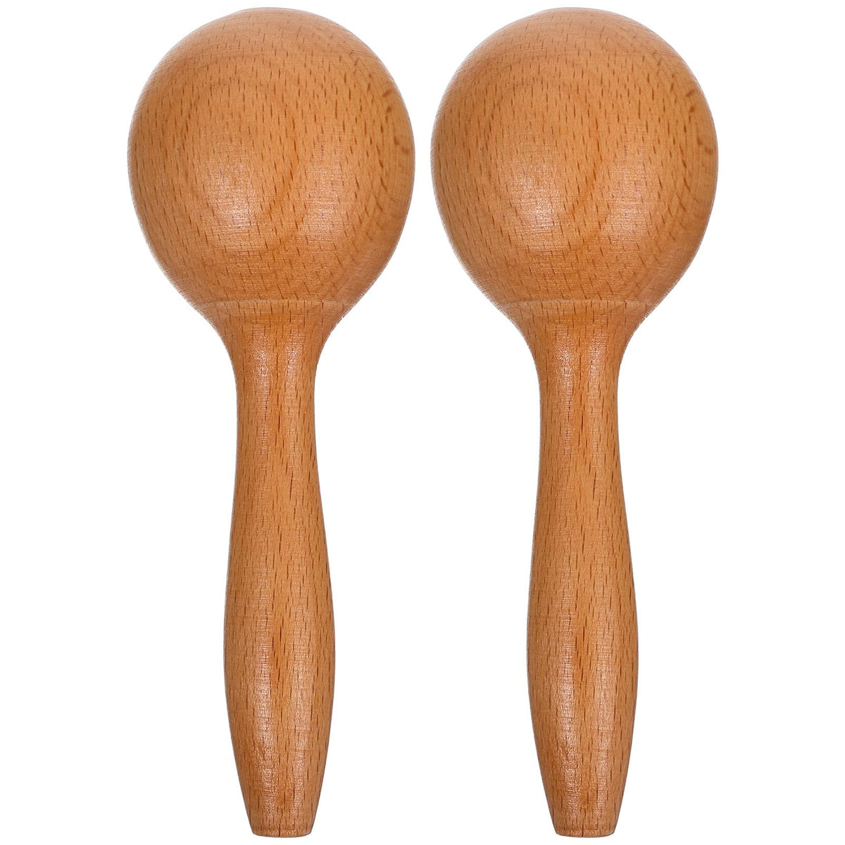 Excluzo 2Pcs Children Percussion Playthings Wooden Maracas Toys Aural Training Instruments