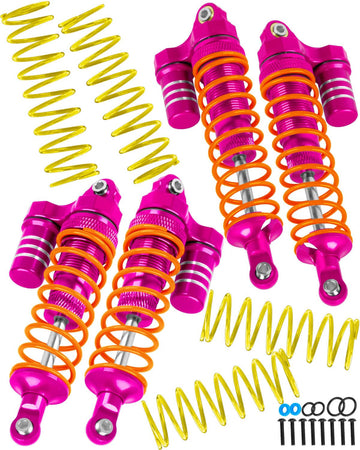 Brcatw Big Bore Rc Shock Absorber Upgrades Kit For 1/10 Slash 4X4/2Wd+Stampede 4X4/2Wdilitogen|Rustler 4X4, Alloy Front+Rear Sho