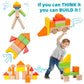 Timfuis Wooden Building Blocks Set - 80 Pcs Educational Toys for Toddlers, Standard Size, Includes Carrying Bag, Model TY04