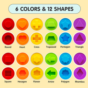 Wanonoo 12 Pcs Matching Easter Eggs Toys For Toddlers 1-3 Shape Sorter Color Sorting Game Baby Puzzle 12-18 Months Educational M