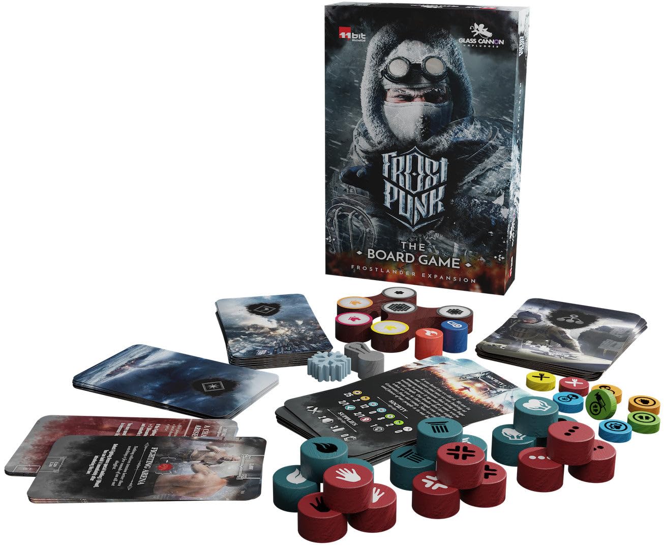 Frostpunk The Board Game Frostlander Expansion - New Cards And Exclusive Wooden Pawns! Cooperative Post-Apocalyptic Survival Game, Ages 16+, 1-4 Players, 120-150 Min Playtime, Made By Rebel Studio