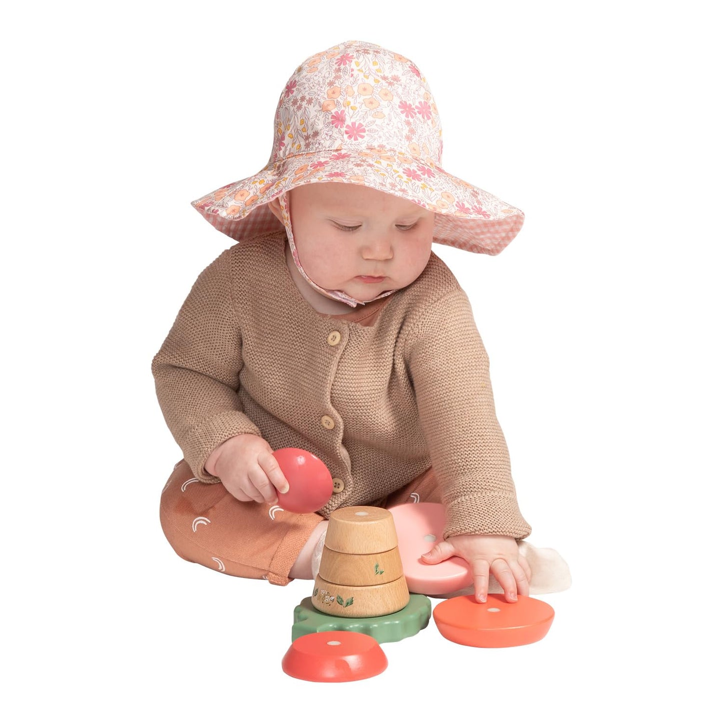 Manhattan Toy Folklore Fun-Gi Magnetic Wooden Toadstool Shaped Stacking Toy For Babies 12 Months And Up