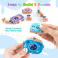 Wooden Snap-Together Building Toys, Robot Building Kit For Kids,Stem Building Blocks,Take Apart Playset 28Pcs, Fine Motor Skill