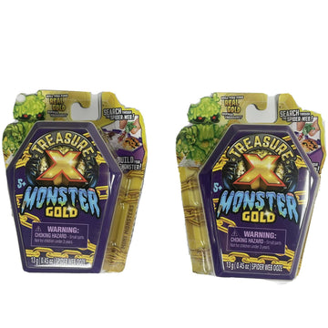 Lot Of 2 Treasure X Monster Gold Mini Mystery Coffin 8 Levels