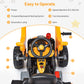 Honey Joy Ride On Excavator, 12V Battery Powered Construction Vehicles For Kids, Front Loader Shovel W/Horn, 2 Speeds, Forward/Backward, Safety Belt, Kids Bulldozer For Boys Girls(Yellow)