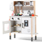 Tiny Land Play Kitchen for Kids, Wooden Kids Play Kitchen Playset Chef Pretend Play Set for Toddlers with Real Lights & Sounds,
