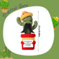 Funny Positive Cactus Crochet Potato Toy, 6.69 Inch With Mustache Knitted Fabric With Encouragement Card Wool Emotional Support Plush Plant Doll For Party Gifts Mexican Cinco De Mayo Carnivals