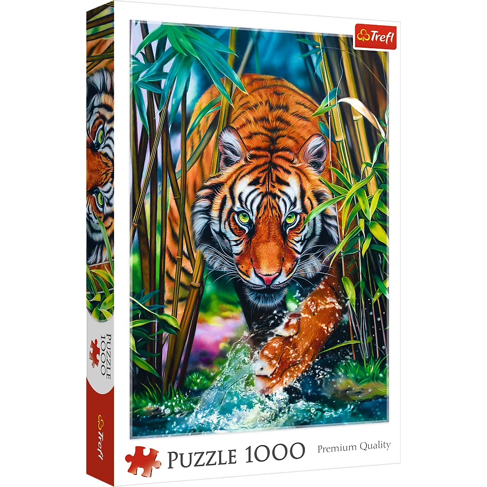 Trefl 1000 Piece Jigsaw Puzzle  Grasping Tiger
