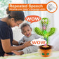 Pbooo Dancing Talking Cactus Toy,Talking Repeat Singing Sunny Cactus Toy 120 Pcs Songs For Baby 15S Record Your Sound Volume Adj