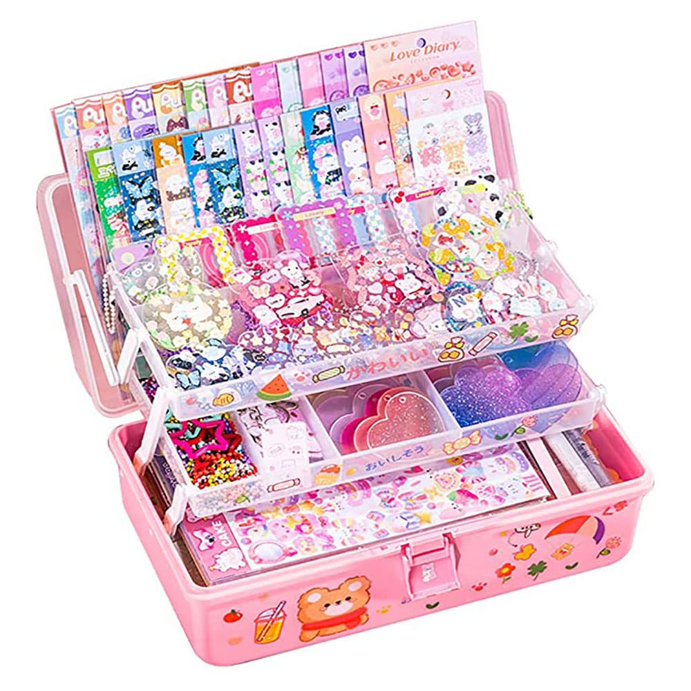 Ruyumei Creative Goo Card Sticker Set for Girls - Complete DIY Scrapbooking Material with Goo Card and Stickers - Fun Toy and Ar