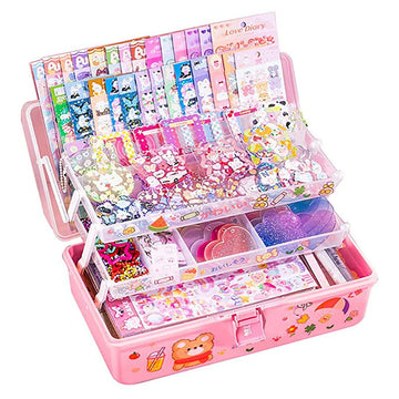 Ruyumei Creative Goo Card Sticker Set for Girls - Complete DIY Scrapbooking Material with Goo Card and Stickers - Fun Toy and Ar