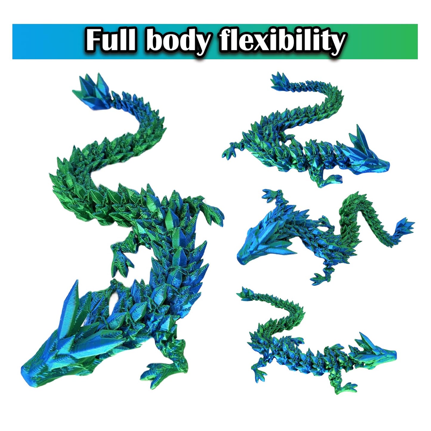 Zhebag 3D Printed Dragon Egg, 3D Printed Articulated Dragon Eggs With Dragon Inside, Crystal Dragon Fidget Toy, Adults Fidget To