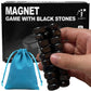 Magnet Game with String Travel Size - Magnetic Chess Set with Stones for Family Night - Fun Portable Two Player Magnet Rocks for
