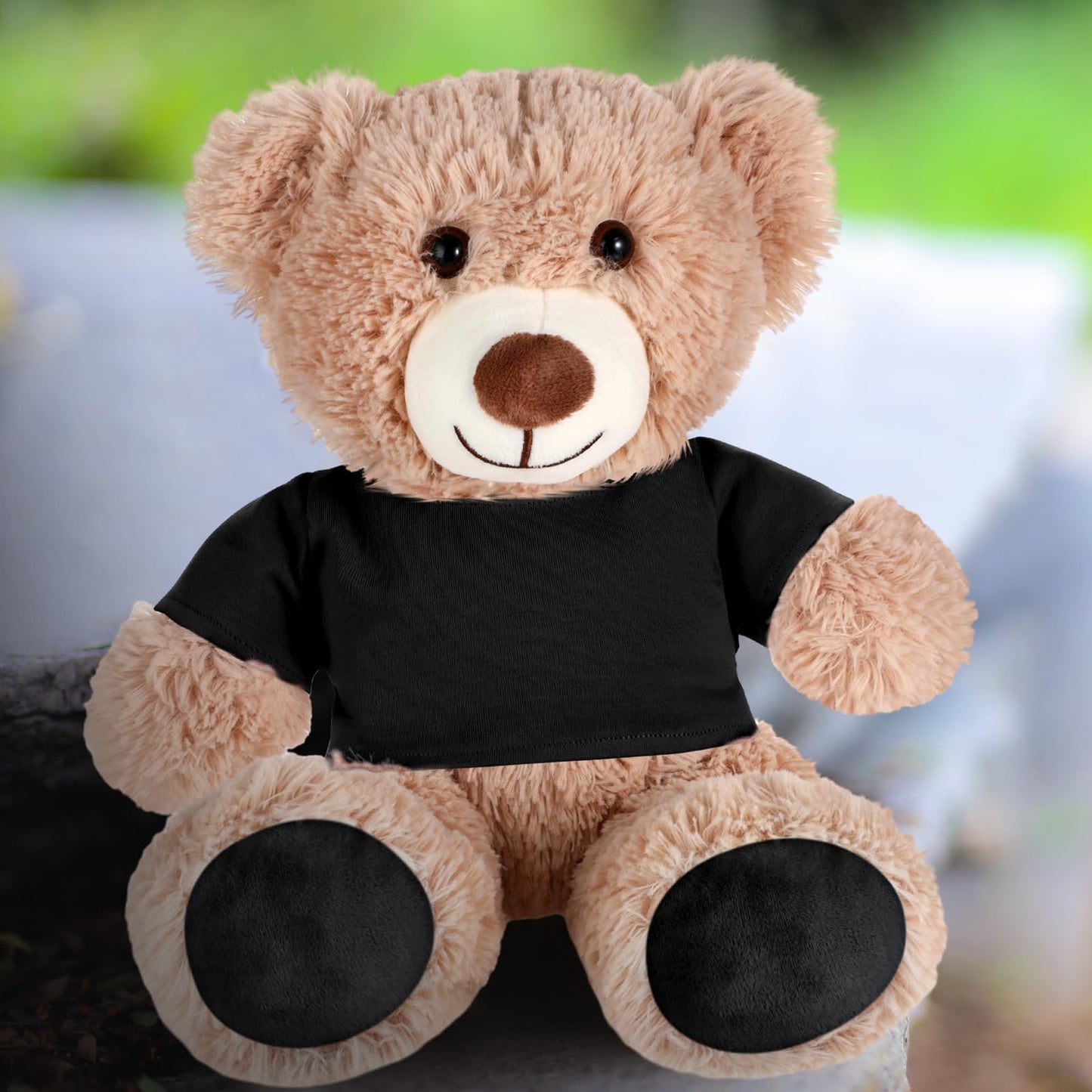 Roundfunny Bear Tee Shirt Fit 14-18Inch Bear Clothes Stuffed Animal Clothes Shirt Basic Stuffed Bears Dolls Shirt, Black
