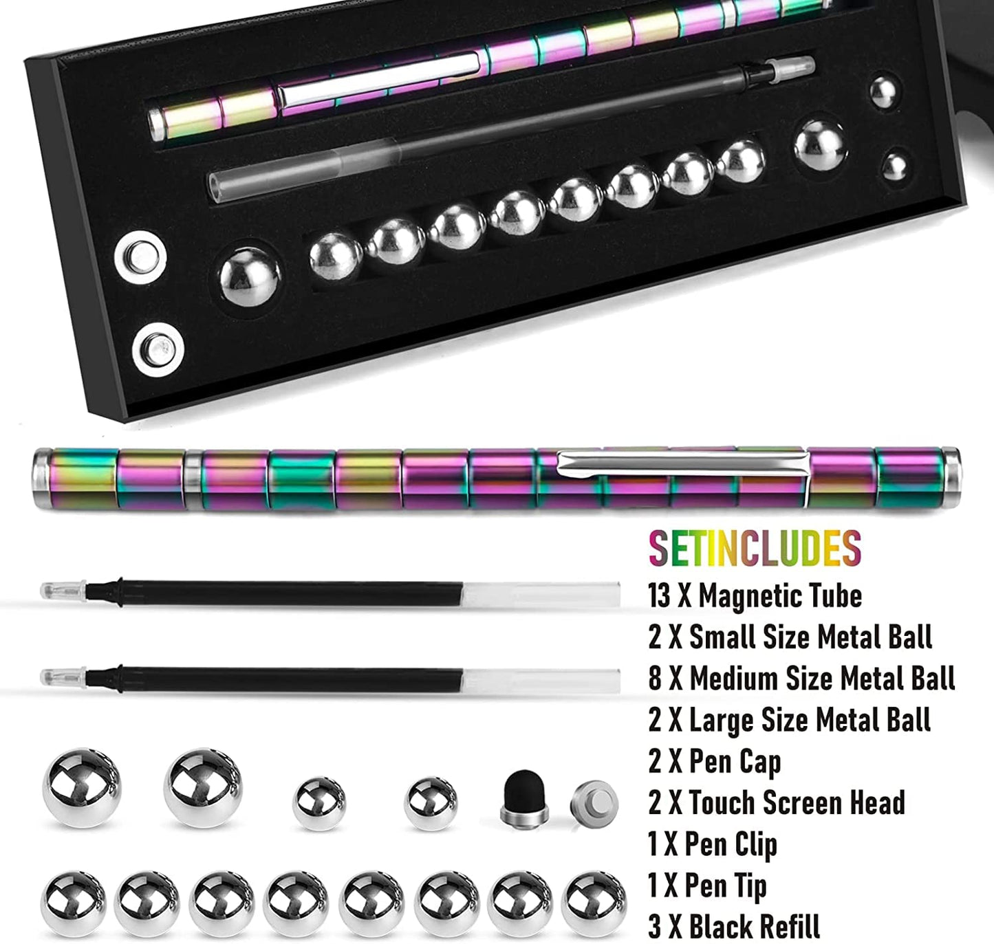 Magnetic Pen, Fidget Pen, Decompression Magnetic Toy Pen, Gift For Teenage Boys, Best Gift For 8-12 Years Old, Novelty Toy Gift