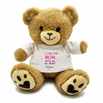 Dibsies Personalized Mother'S Day Teddy Bear (With All My Heart - One Name)