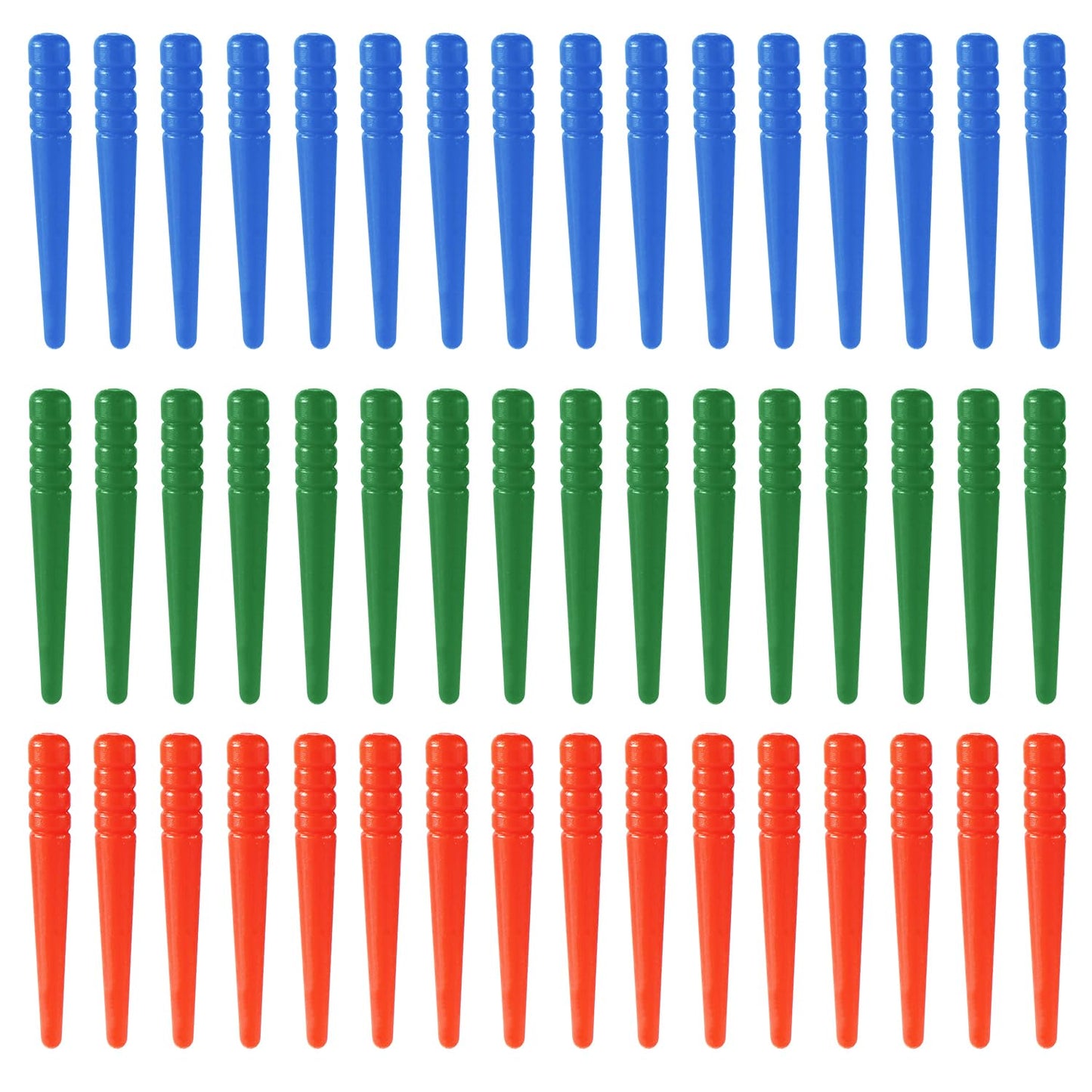 48Pcs Cribbage Board Pegs, Plastic Cribbage Pegs Fit 1/8 Holes Peg Board Game Traditional Cribbage Board Pins Cribbage Board Game Accessories (Red, Blue, Green)