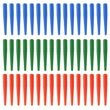 48Pcs Cribbage Board Pegs, Plastic Cribbage Pegs Fit 1/8 Holes Peg Board Game Traditional Cribbage Board Pins Cribbage Board Game Accessories (Red, Blue, Green)