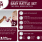 Babyfanatic Wood Rattle 2 Pack - Ncaa Texas A&M Aggies - Officially Licensed Baby Toy Set