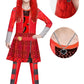 Gftybcst Princess Red Costume For Girls - Rise Red Jumpsuit Kids Dress Up Outfits For Halloween & Birthday Parties - Cosplay 5-1
