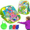 Amenon Bean Bag Toss Outdoor Games, Double Sided Bunny Eggs Cornhole Board 8 Score Hole 6 Beanbag Kids Toddler Family Outside La