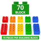 Wyswyg Large Classic Building Blocks Set, 70 Pieces Blocks In 5 Colours, Compatible With Duplo And Top Brands Building Block - I