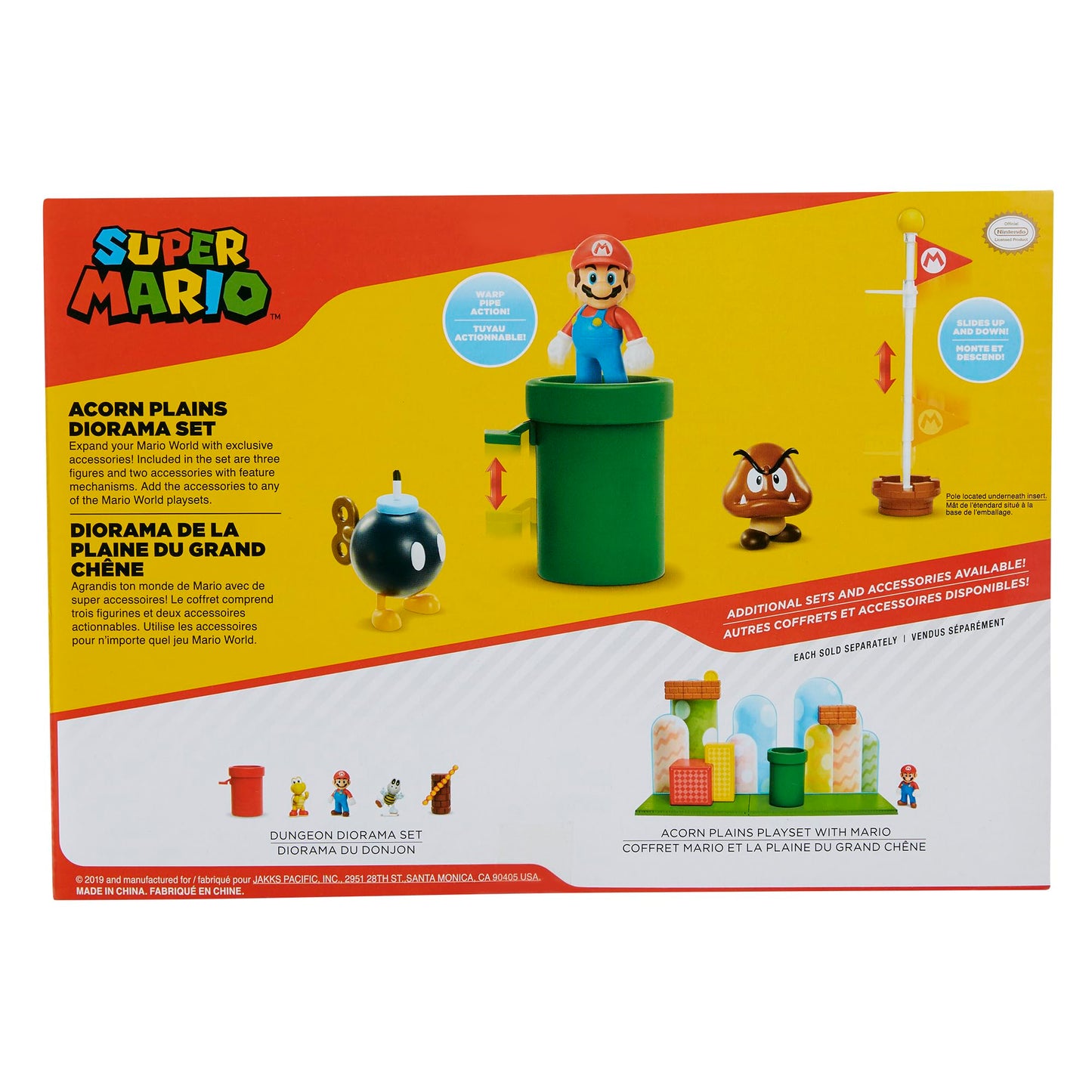 Super Mario Nintendo Acorn Plains 2.5” Figure Multipack Diorama Set With Accessories