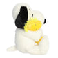 Aurora® Snoopy & Woodstock Stuffed Animal - 12 White Polyester Plush - Officially Licensed Gift for Adults & Kids