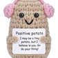 Jelutar Mini Funny Positive Potato, 3 Inch Knitted Doll With Positive Card For Cheer Up Gifts And Party Decorations, Cute Positi