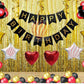 HK balloons Happy Birthday Foil Decoration Set, Pack Of 72, Multicolour