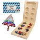 Offelec Mancala Board Game Set  Portable Travel Wooden Folding Set  Fun Table Games for Kids mature-themeds Family Night  48 Multi Color Glass Stones  Birthday  2 Players Games