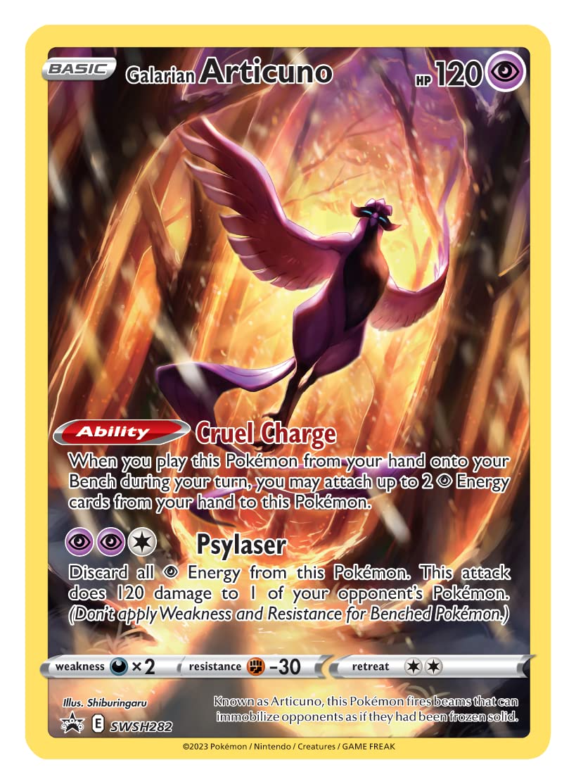 Pokemon TCG Crown Zenith Tin - Galarian Articuno with 1 Foil Card & 5 Booster Packs, Multicolor