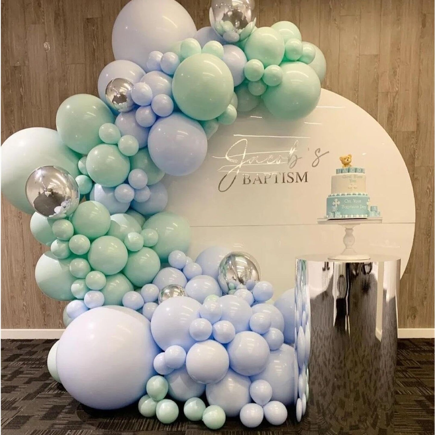 412Pcs Pastel Mint Green Balloon Garland Arch Kit 18 12 10 5 Inch Different Sizes Light Latex Balloons For Baby Shower Birthday