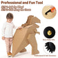 ZLemma Kids Cardboard Construction Tool Kit with Scoring Wheel, Safe Saw Cardboard Cutter & Perforate Lines to Sculpt Cardboard