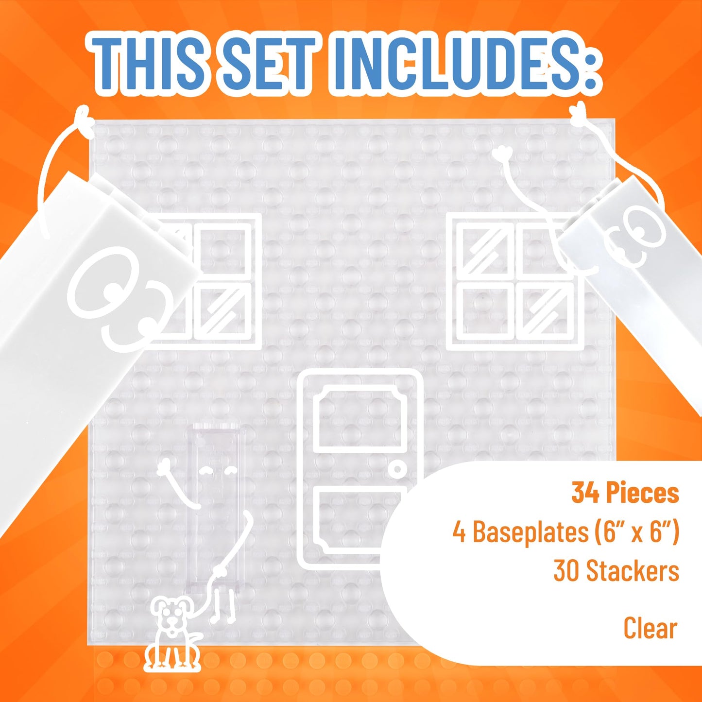 Strictly Briks Compatible With Lego Classic Stackable Baseplates, Building Bricks For Towers, Shelves, And More, 100% Compatible