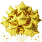 TONIFUL 30Pcs 18 Inch Large Gold Star Shape Foil Balloons Big Gold Stars Helium Mylar Ballons for Birthday Wedding Baby Shower A