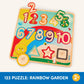 Battat- Wooden Number & Shapes Puzzle- Puzzle N' Learn- Educational Toy For Kids- 2 Years +