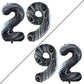 Goer Number 29 Balloons For 29Th Birthday Party Decorations,42 Inch Jumbo Foil Helium 92 Balloons For 92Nd Birthday Party Decoration (Marble Black)