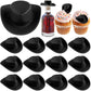 20Pcs Plastic Mini Western Cowboy Cowgirl Hat, Miniature Doll Hats, Cute Party Hats For Pretend Play Dollhouse Decoration