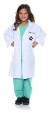 Underwraps Unisex Child Children'S Veterinarian Lab Coat And Scrubs Set Costume, Multi, Medium Us
