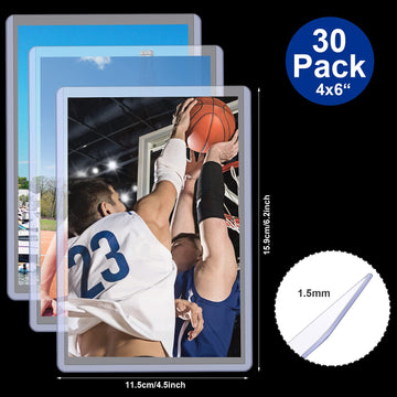 Outus 4 X 6 Inches Acrylic Photo Holders Rigid Plastic Cards Sleeve Protectors Clear Acrylic Sleeve For Sports Cards & Photos(30