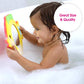 Edushape Magic Mirror Shapes, Whale Baby Mirror - Baby Bath Foam Toys Mirror - Stick-On Removable Baby Foam Bath Toys For Toddle