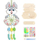 Fennoral 5 Pack Bunny Dream Catcher Craft Kit For Kids Paint You Own Easter Rabbit Dream Catcher Ornament Diy Coloring Wooden Ea