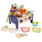 BLUEY - Wooden BBQ and Salad Set, 33-Piece Colorful Playset with Tongs and Food Pieces - Realistic Role-Play & Imaginative Fun f