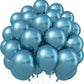 Jobkoo Blue Metallic Balloons, 50Pcs 10Inch Chrome Blue Balloons Metallic Blue Party Balloons Dark Peacock Blue Chrome Helium La