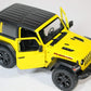 Kinsmart 2018 Jeep Wrangler Rudicon Hard Top Yellow 5'' 1:34 Scale Die Cast Metal Model Toy W/ Pullback Action