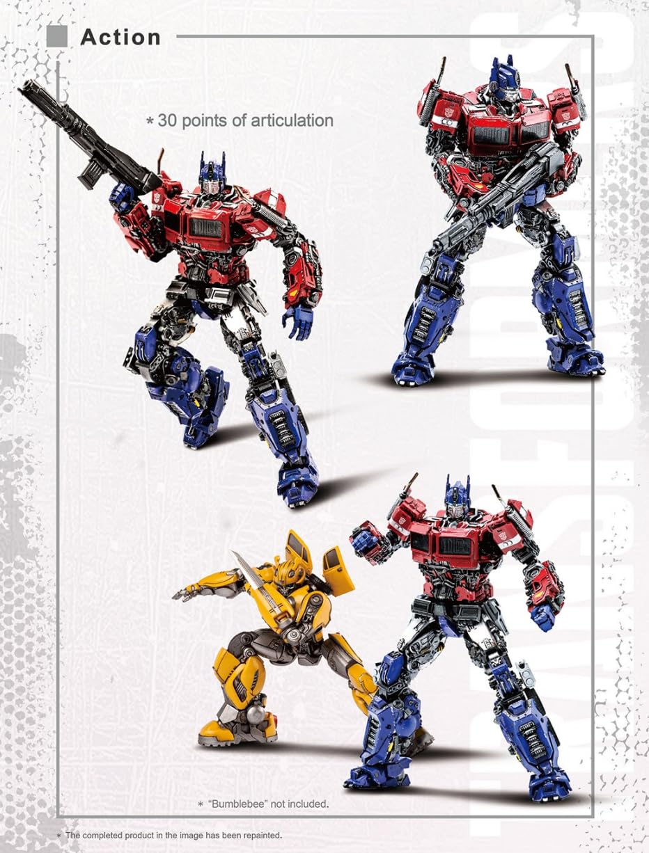 Transformers Optimus Prime Figure Model Kit - Freightliner Fla Cabover Easy To Assemble 3D Articulated Action Figure Pre Painted
